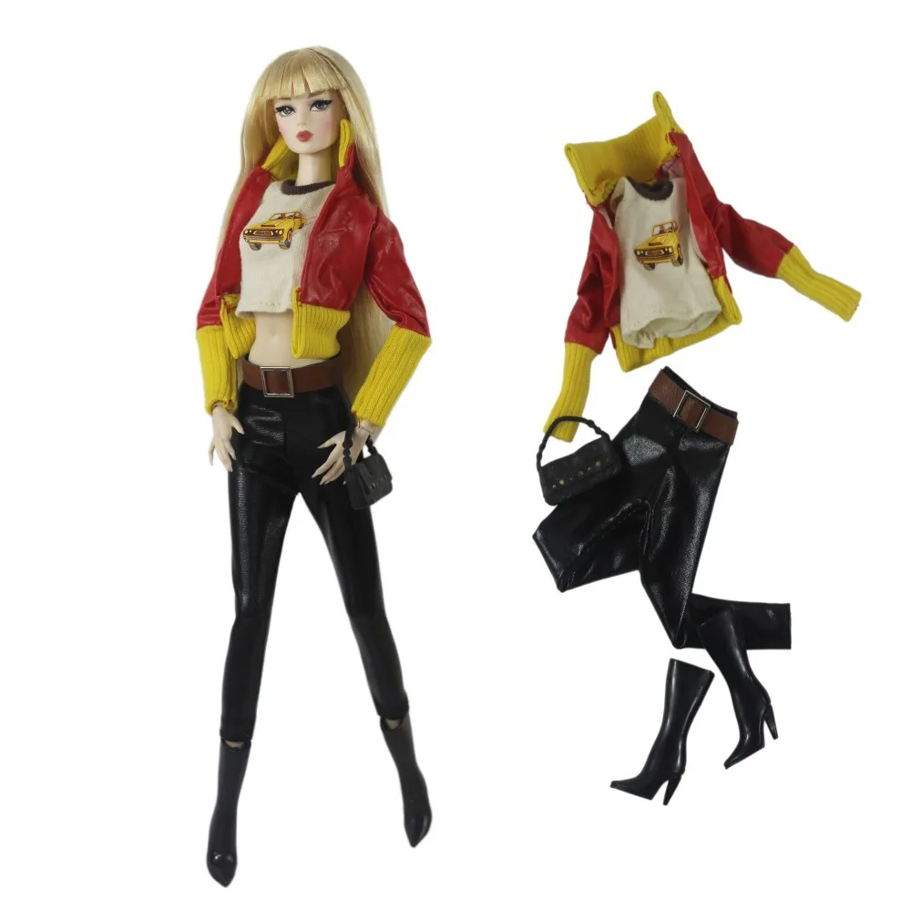 New Fashion  Clothings with Shoes  for Barbie Blyth 1/6 30cm MH CD FR SD Kurhn Doll Clothes Outfits Accessories Girl Toy