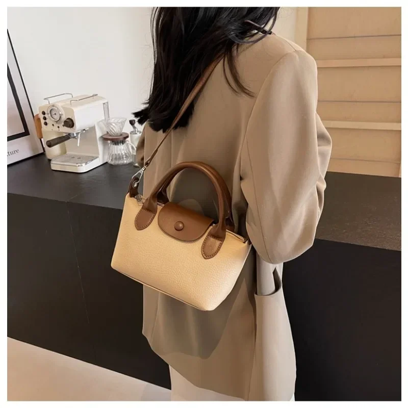 Solid Color Quality PU Crossbody Bag Stitched Pin Buckle Fashion Handbag 2024 Hot Sale Bags for Women Bolsas Femininas