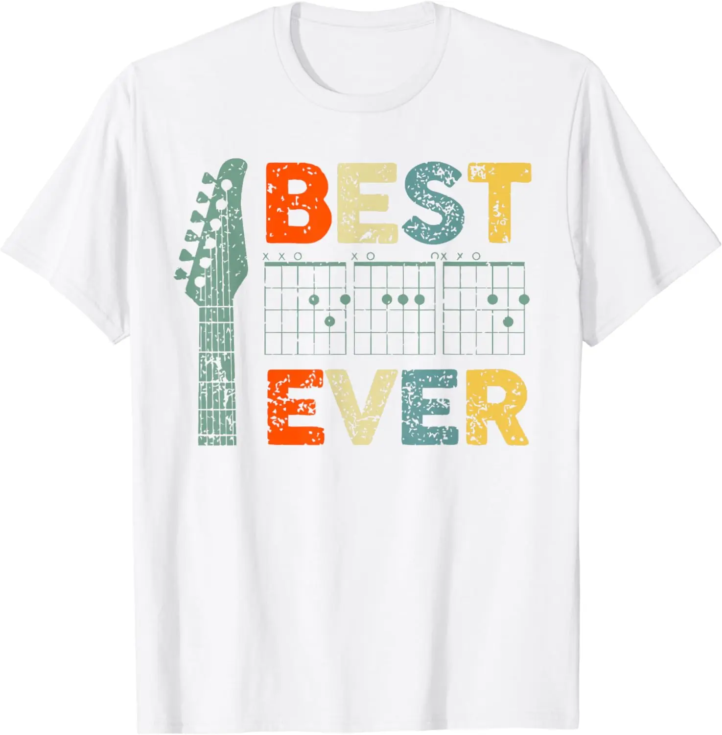 Mens Guitarist Father Best Dad Ever D A D Chord Gifts Guitar T-Shirt