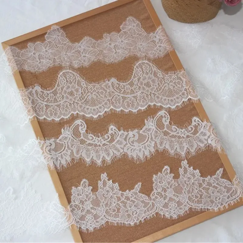 Hautfreundliche, unregelmäßige, gewellte Wimpern, Spitze, DIY-Hochzeitskleid, Rock, Nähgarn, Kopfgarn, Kanten-Nähzubehör