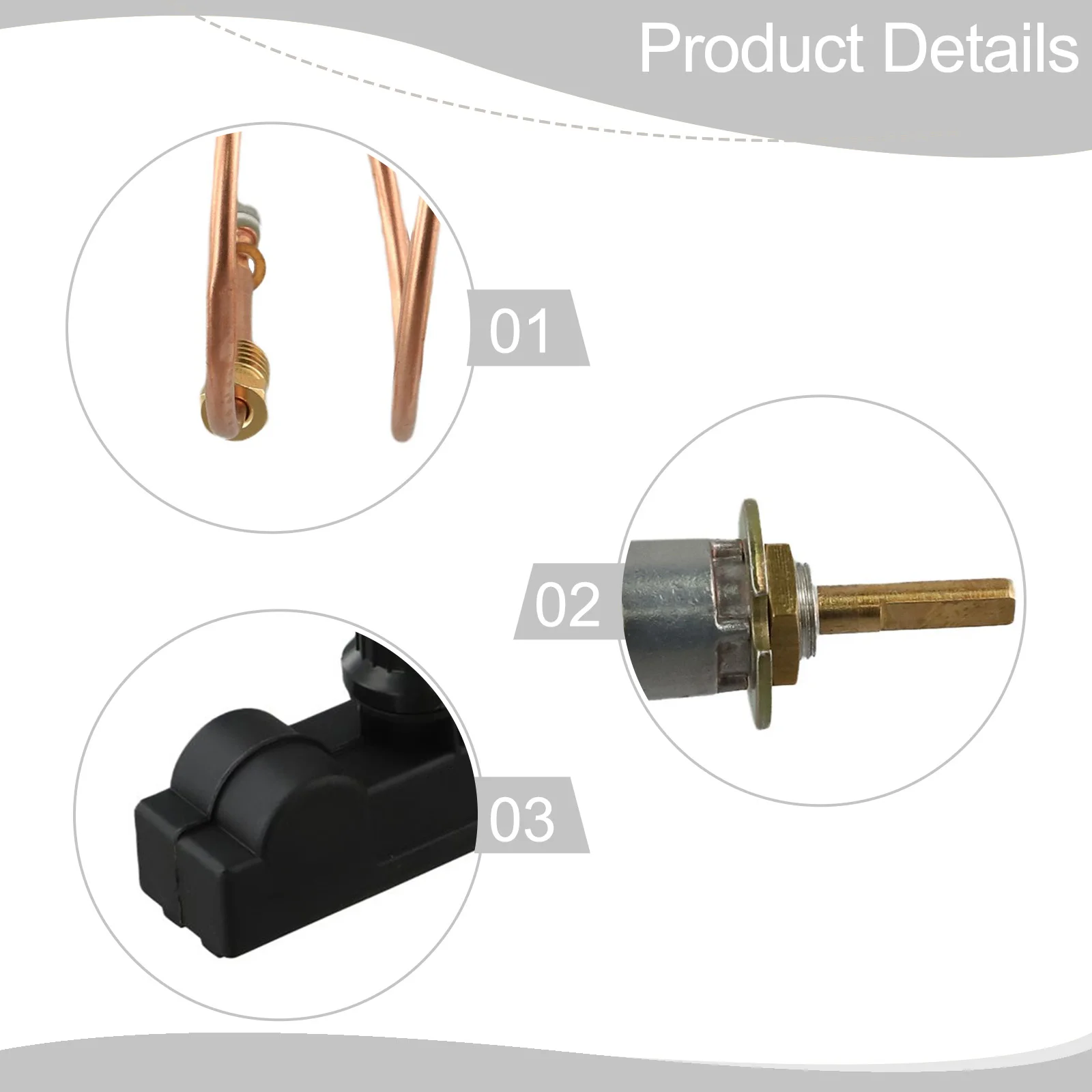 

600mm Thermocoupler Flame Safety Control Igniter System Low Pressure Valve Brass Construction Easy Installation