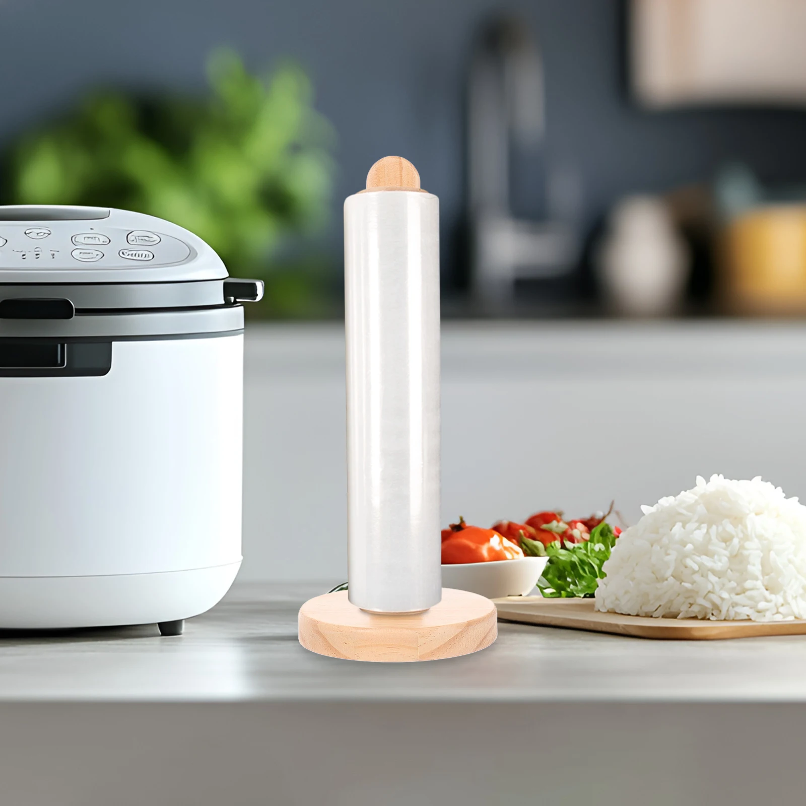 

s Wooden Paper Towel Holder No Drill Space Saving Kitchen Roll Stand Bag Napkins ganizer Natural Wood Towel Rack for Bathroom