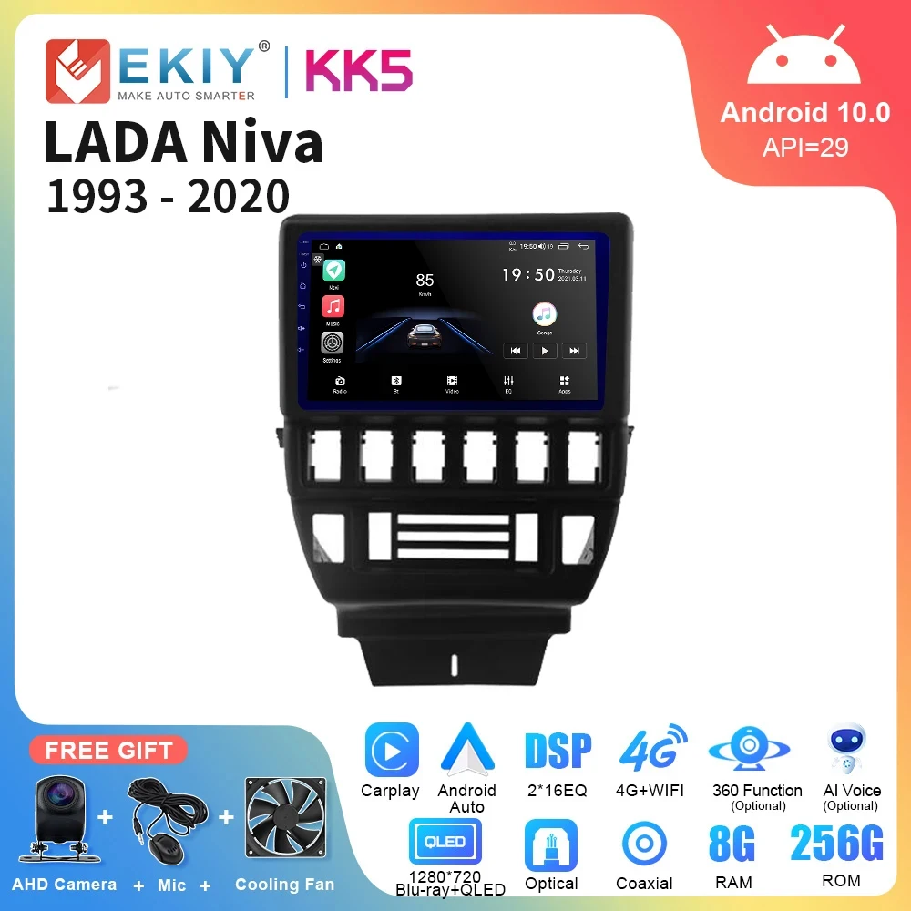 

EKIY KK5 For LADA NIVA 1993-2020 Car Radio Multimedia Video Player Navigation GPS Carplay Android 10 Autoradio Head Unit Auto FM