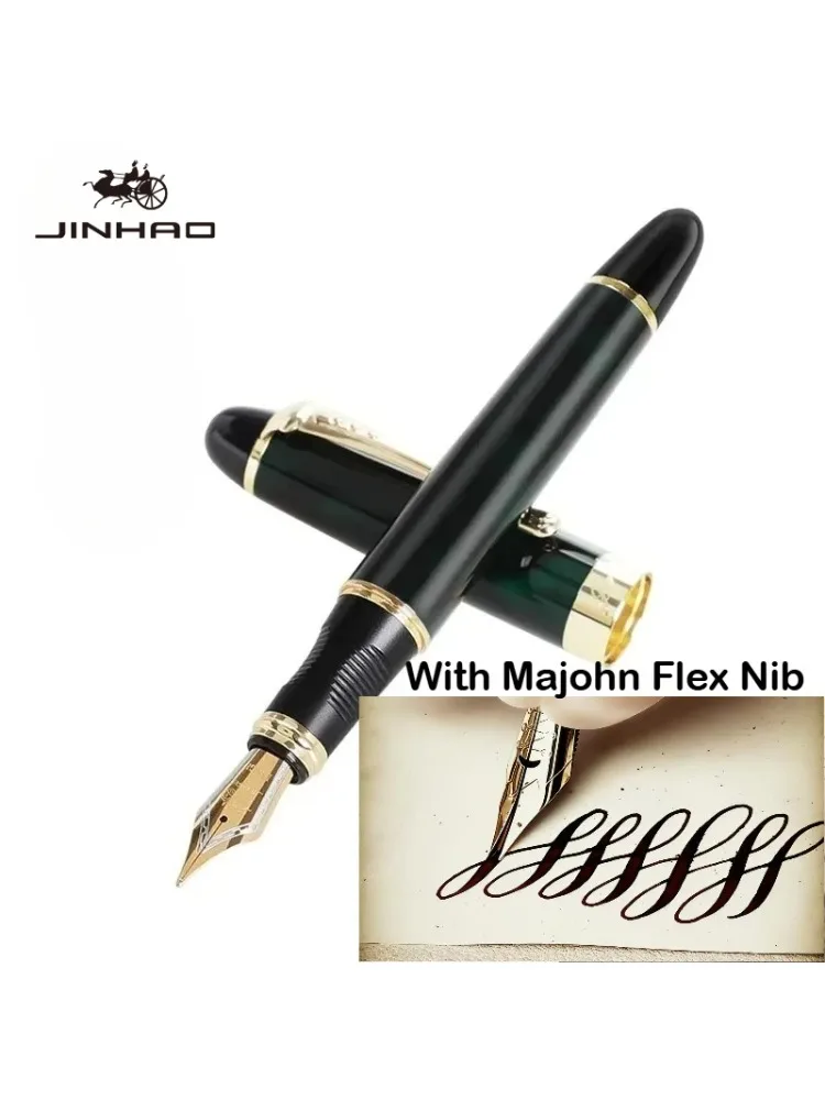 Pióro wieczne JINHAO X450 z metalową końcówką Majohn Flex do kaligrafii, metalowe długopisy do pisania, artykuły szkolne i biurowe, artykuły papiernicze. — zdjęcie produktu 7