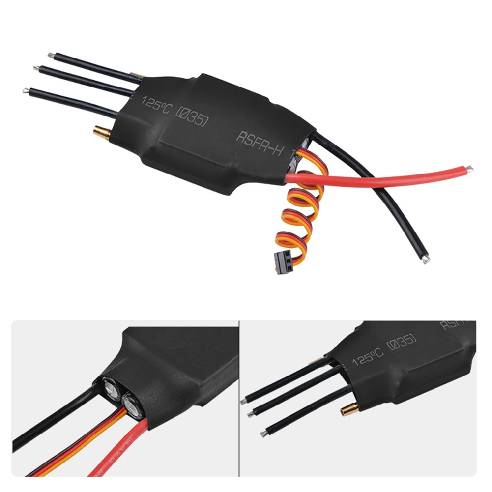 

1 шт. Бесщеточный электронный регулятор скорости (ESC) 80A-200A черного цвета с водяным охлаждением для радиоуправляемых лодок, автомобилей и морского транспорта. Запчасти.