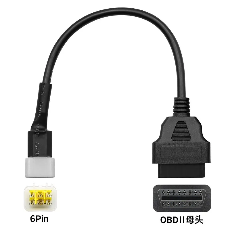 

OBD Extension Cable To 6 Pin Adapter for Delphi Motorcycle Diagnostic Connector Cable for Motorcycle OBD2 Scanners
