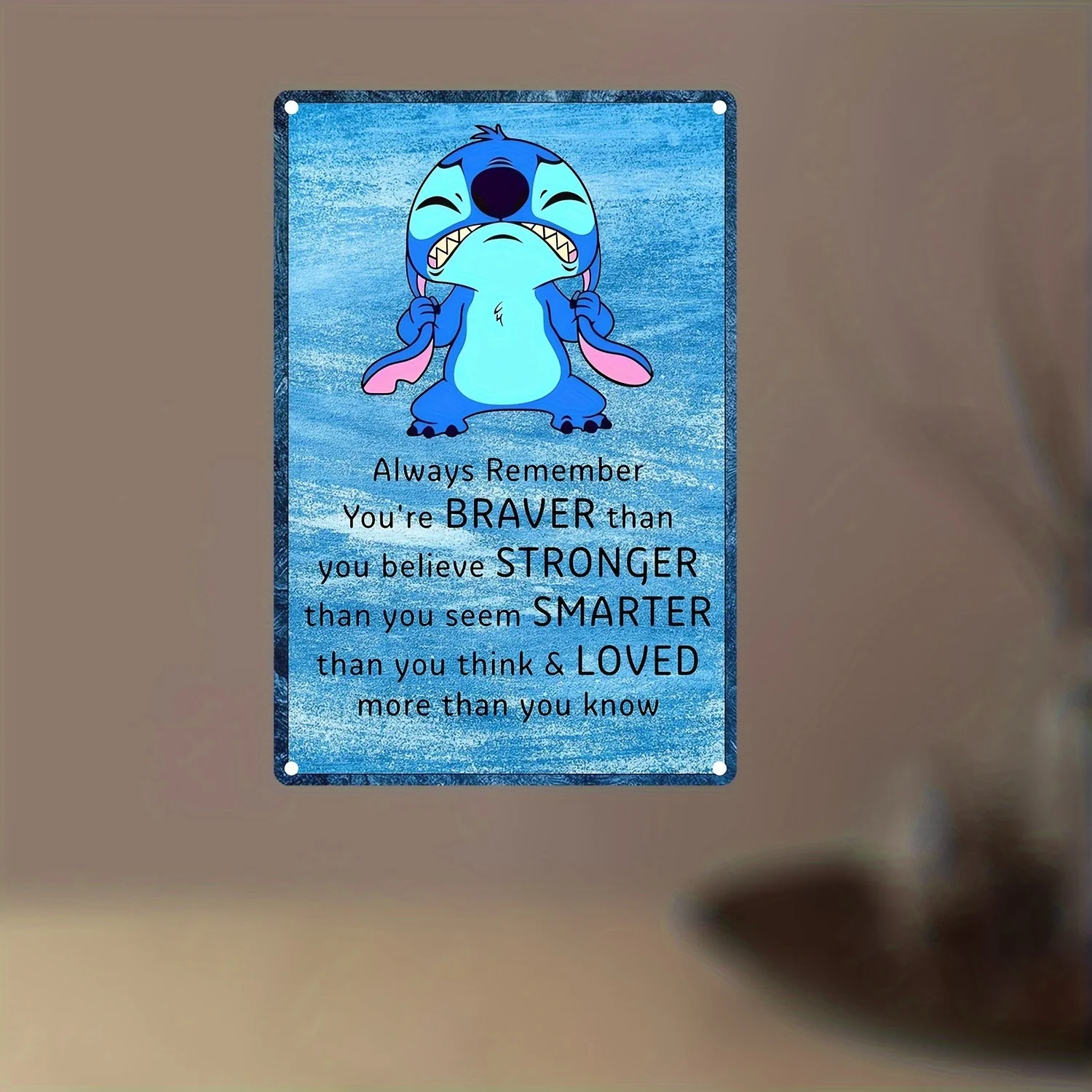 قطعة واحدة من لافتة الحائط المعدنية - "أنت أكثر شجاعة من صدق" ديكور معدني عتيق، 20.32 سم × 30.48 سم، هدية مثالية للغرز F