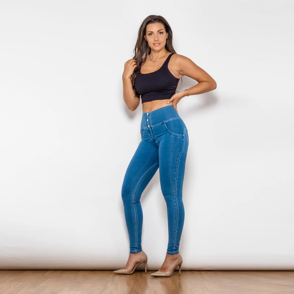 

Shascullfites Gym And Shaping Jeans Light Blue High Waist Straight Leg Jean Full Stretch Best Fitting Sports Jeans Autumn