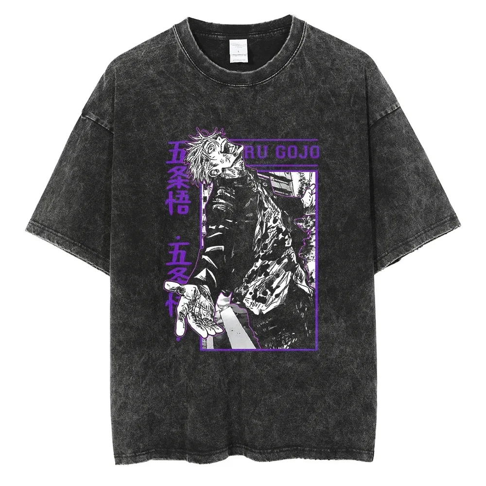 2026 New Jujutsu Anime Print T-shirt, High-quality, Retro Cotton T-shirt for Both Men and Women, Washable, and Top