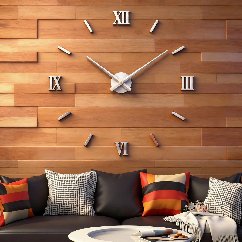 New Modern Design Large Wall Clock 3D DIY Quartz Clocks Fashion Watches Acrylic Mirror Stickers Living Room Home Decor Horloge