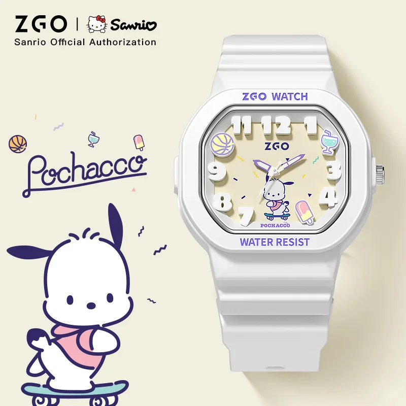 ZGO x Pacha Dog Children\'s Watch for Girls, Teenagers, Square Watch, Luminous, Waterproof, Birthday Gift 357