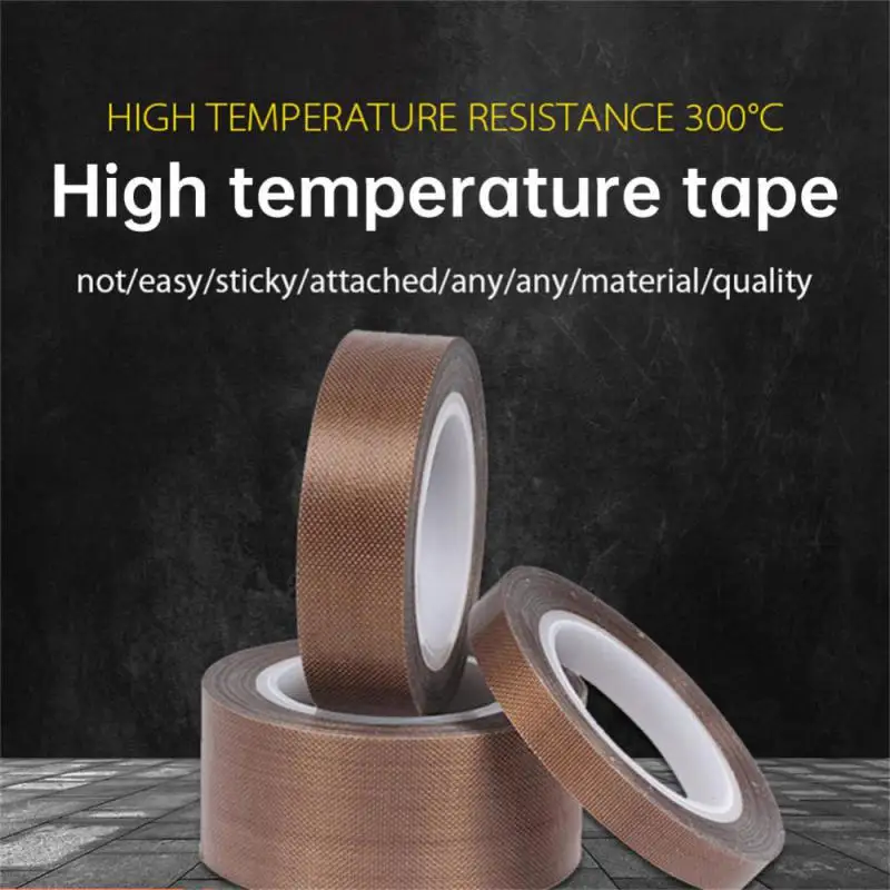 0.13/0.18mm PTFE Tape 300 Degree High Temperature Resistance Adhesive Waterproof Tape Cloth Heat Insulation Sealing Machine Tape