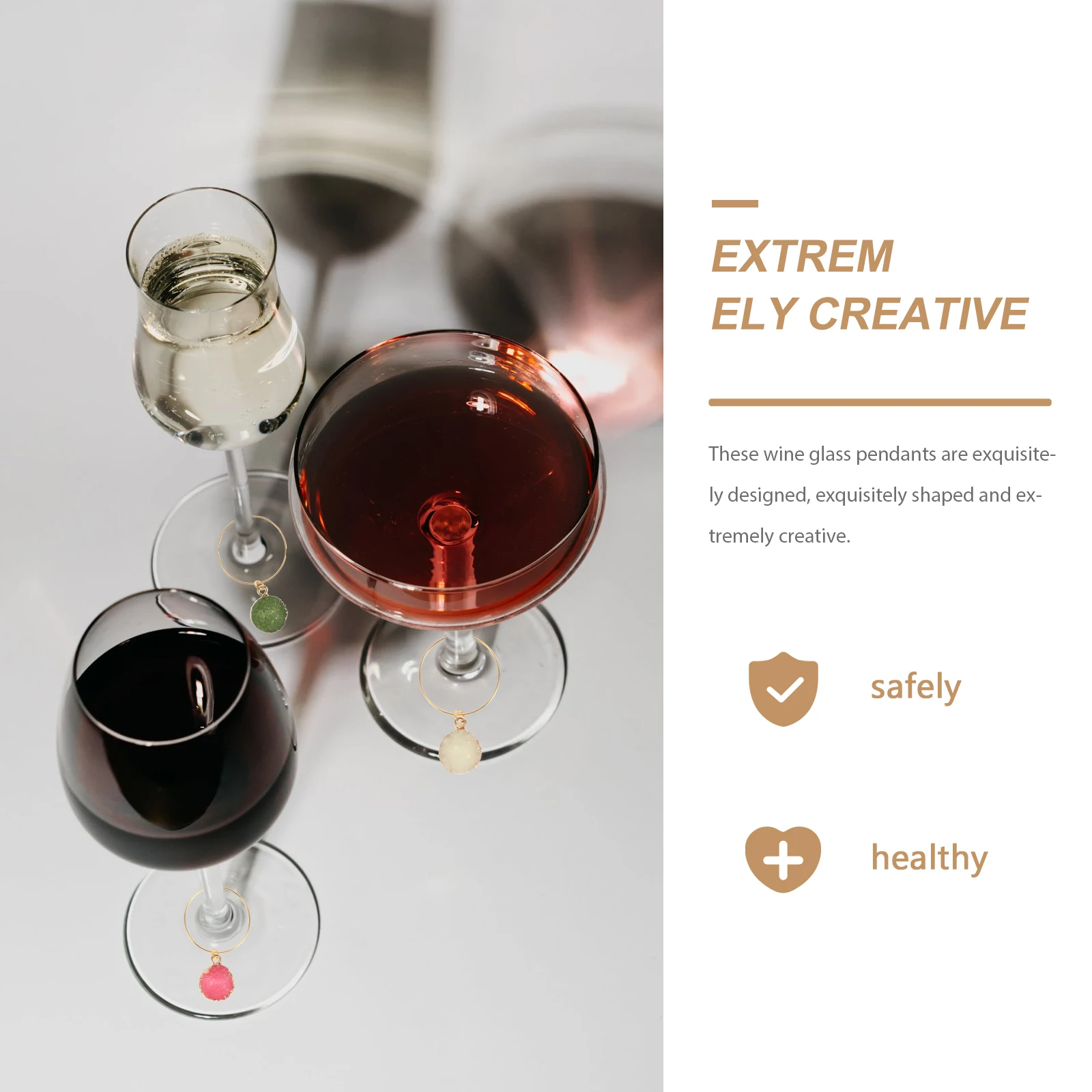 6 uds dijes de copa de vino marcadores de taza creativos etiquetas de bebida portátiles coloridas decoración de taza de fiesta identificador encanto de aleación para