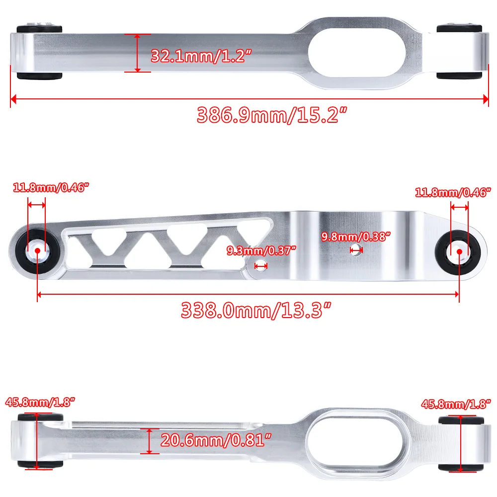 1 Pair Rear Billet Aluminum Lower Control Arms For 92-95 Honda Civic 94-01 Acura Integra Type-R JDM Strut Suspension