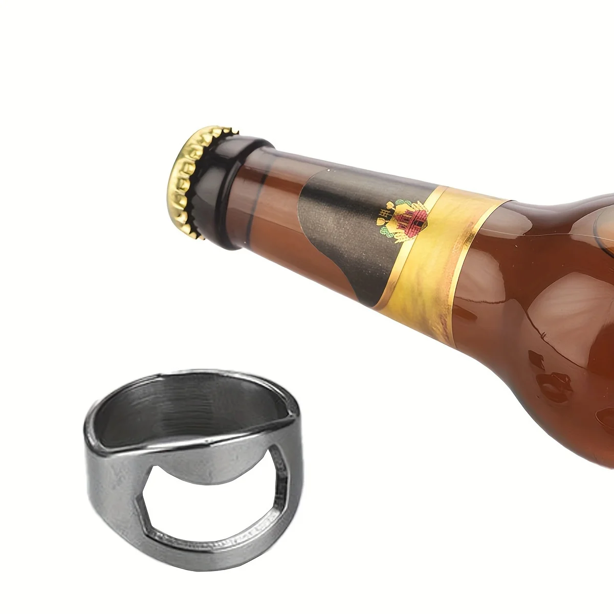 3/6PCS Stainless Steel Ring Bottle Opener, Creative Portable Beverage Cap Opening Tool - Durable and Easy To Operate