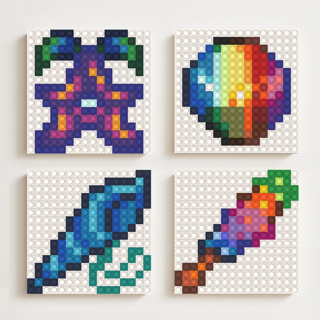 

Постеры Stardew Valley: Пиксельные картины из строительных блоков MOC, настенные принты для декора комнаты и дома, мозаичное искусство