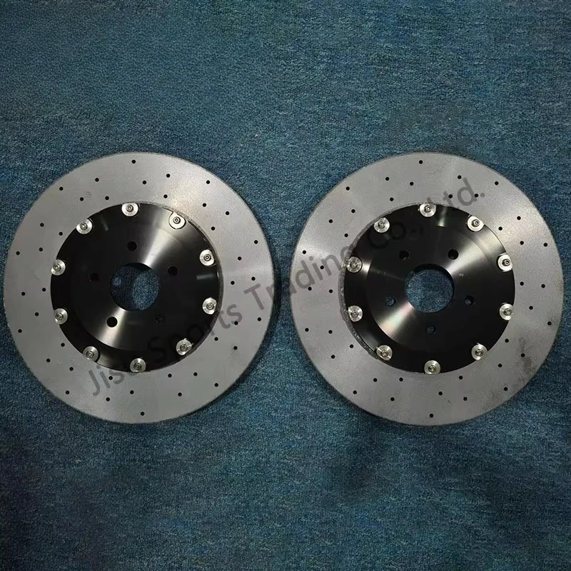 Original Size Upgrade Long Fiber Carbon Ceramic Disc with Brake Pads 390MM Front Carbon Brake Rotor for  GTR R35 R34 R32