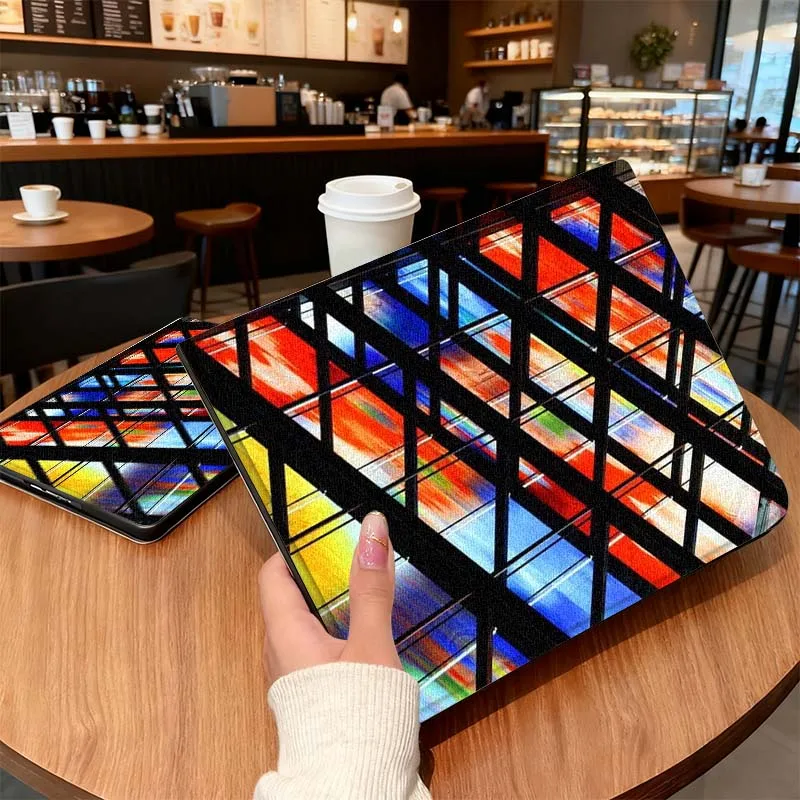 حافظة فنية بتصميم نمط ملون لجهاز iPad Pro Air Mini 1 2 3 4 5 6 7th 8th 9th 10th 11th 10.2 9.7 10.5 10.9 11 12.9 حافظة كمبيوتر لوحي #2