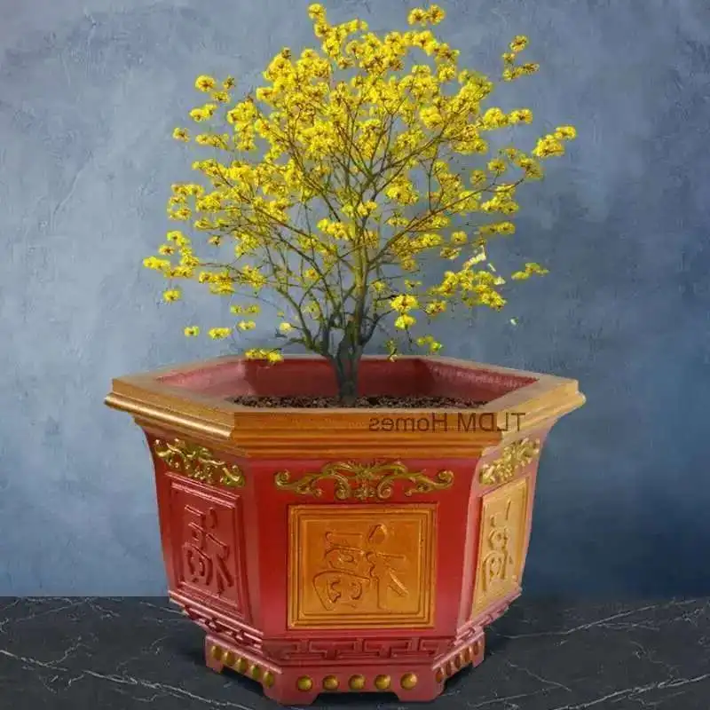 

Цементная форма для цветочного горшка, уличное садовое здание, шестиугольная утолщенная бетонная модель из АБС-пластика, большая форма для абразивного инструмента для бонсай M