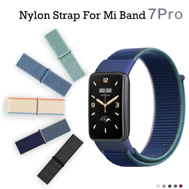 Strap For Xiaomi Mi Band 7 Pro Bracelet Nylon Braided Multicolor Sport Solo Loop Watchband For Mi band 7 Pro Strap Wristwatch