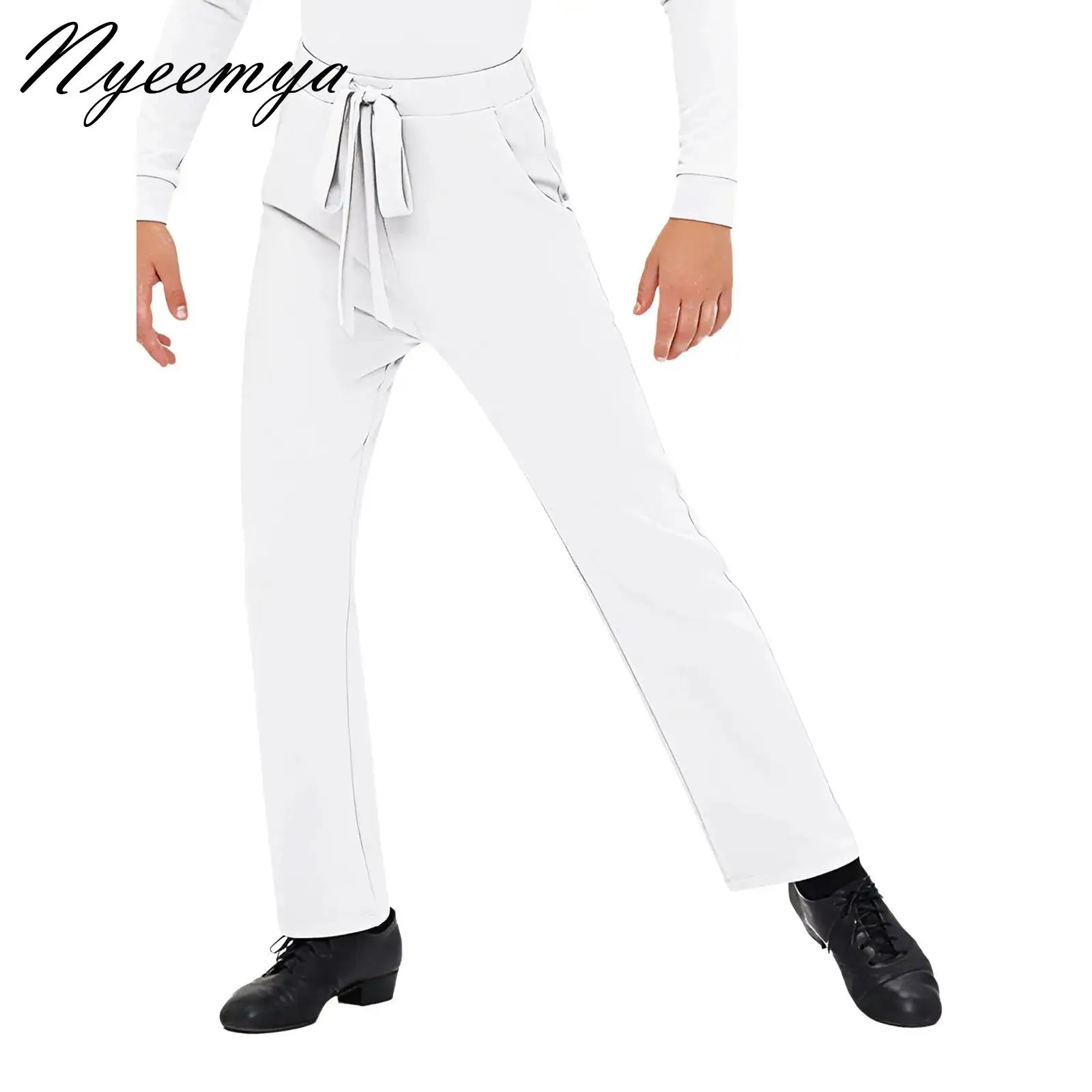 

Kids Boys Children Latin Dance Pants Boys Practice Clothes Summer Latin Competition Performance Costumes Training Trousers
