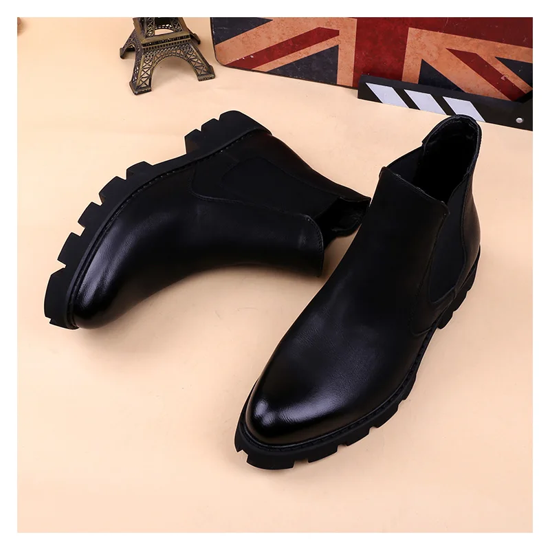 

Мужские ботинки для отдыха на осень и зиму, обувь из коровьей кожи, красивые ботинки на платформе, мужские ботинки «Челси», мужские ботинки, zapatos bottines
