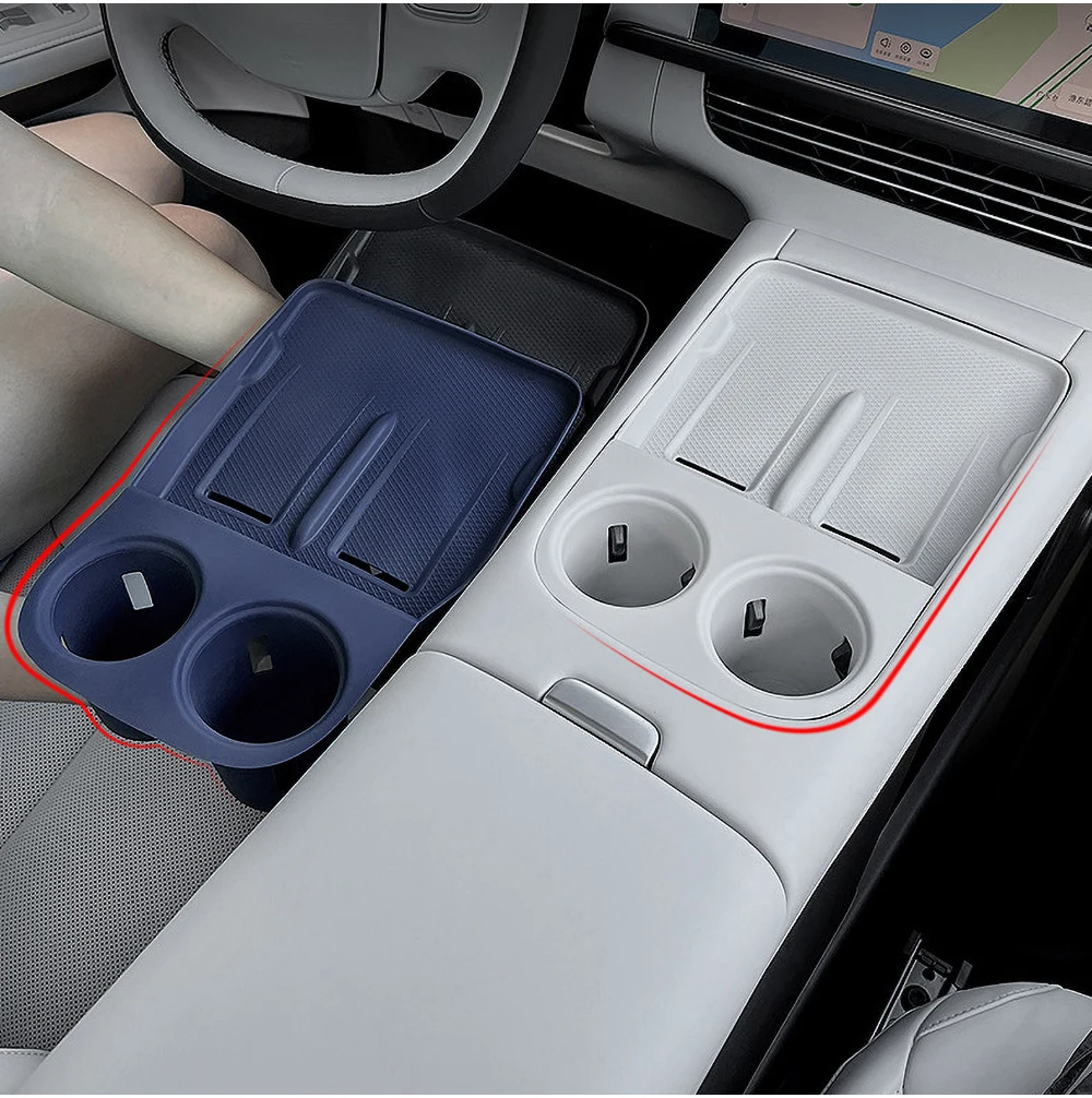 Für Xpeng G6 2023 2024 2025 2026 Auto Kabelloses Lade-Silikonpad Mittelkonsole Getränkehalter-Schutzmatte Schutz-Innenausstattung – Detail 12