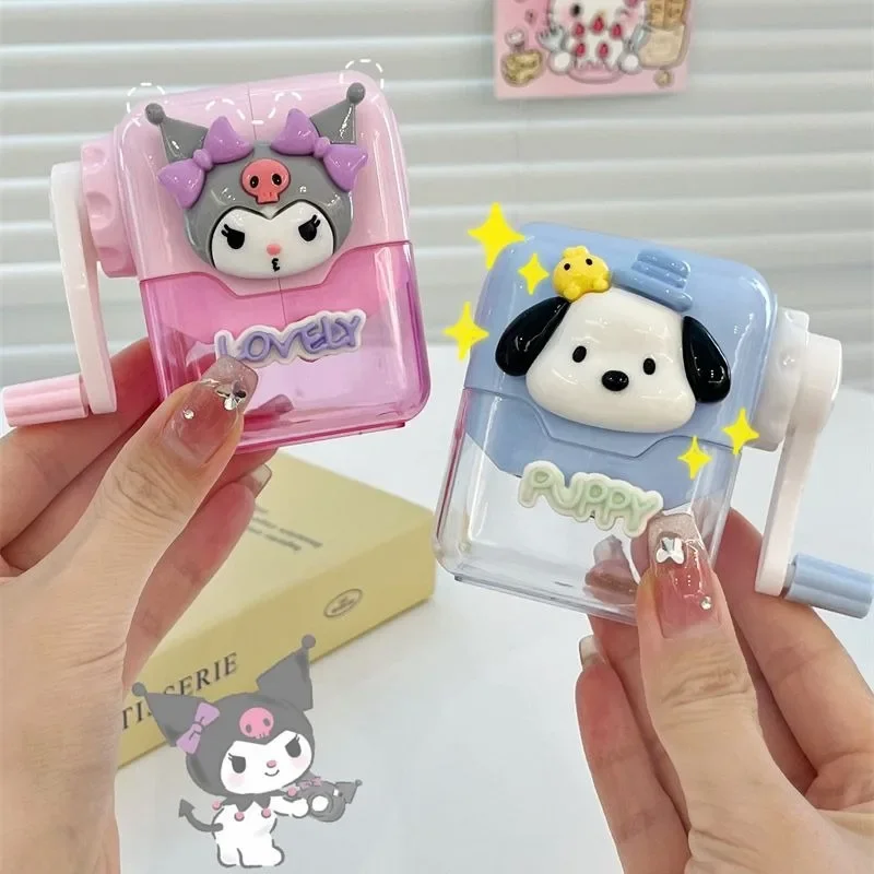 New Sanrio Kuromi My Melody Pencil Sharpener Cartoon Cute Student Creative Personality Automatic Hand-cranked Pencil Sharpener