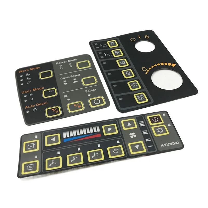 For Hyundai R Excavator 200/215/225/265/305/-7 Air Conditioning Control Panel Accessories Stickers/instruments