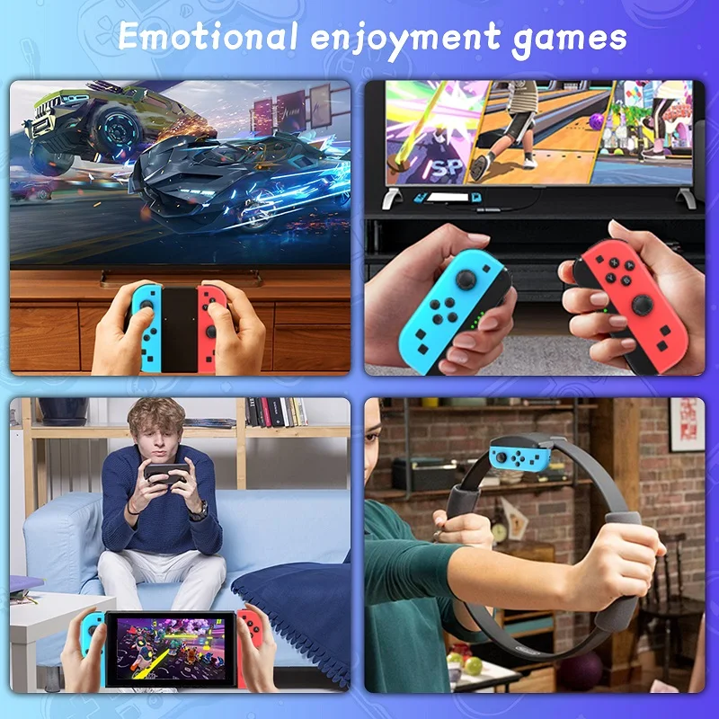 Джойпад для Nintendo Switch, беспроводной контроллер для Joycon/iOS/Android/ПК BT, 6-осевой гироскоп, геймпад, вибрация, турбо-управление, без ремешка