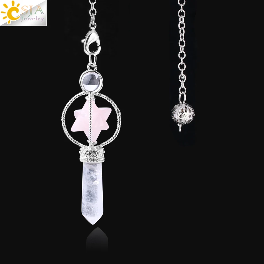 CSJA Esotericism Crystal Pendulum for Dowsing & Divination