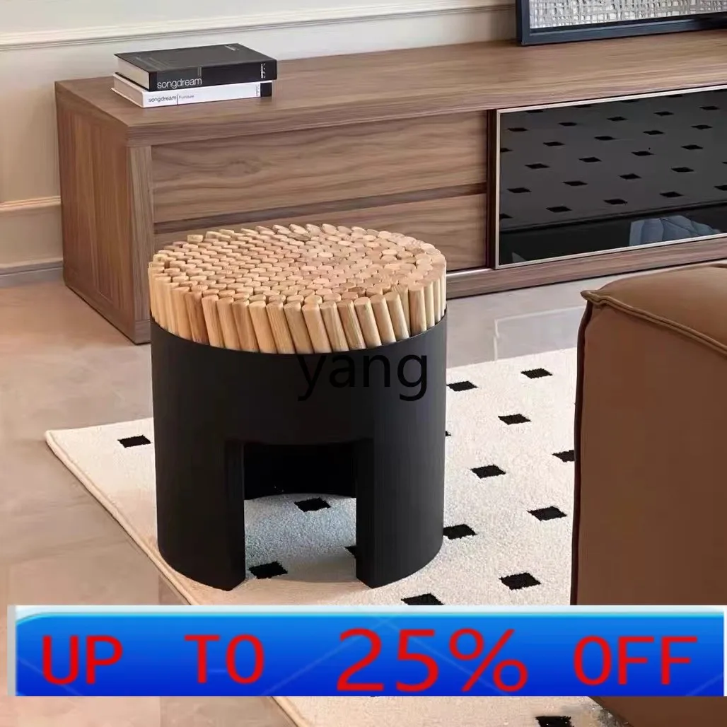 

LMMHome Tea Room round Stool Fashion Creative Match Stool Shoe Changing Stool Wooden Bench