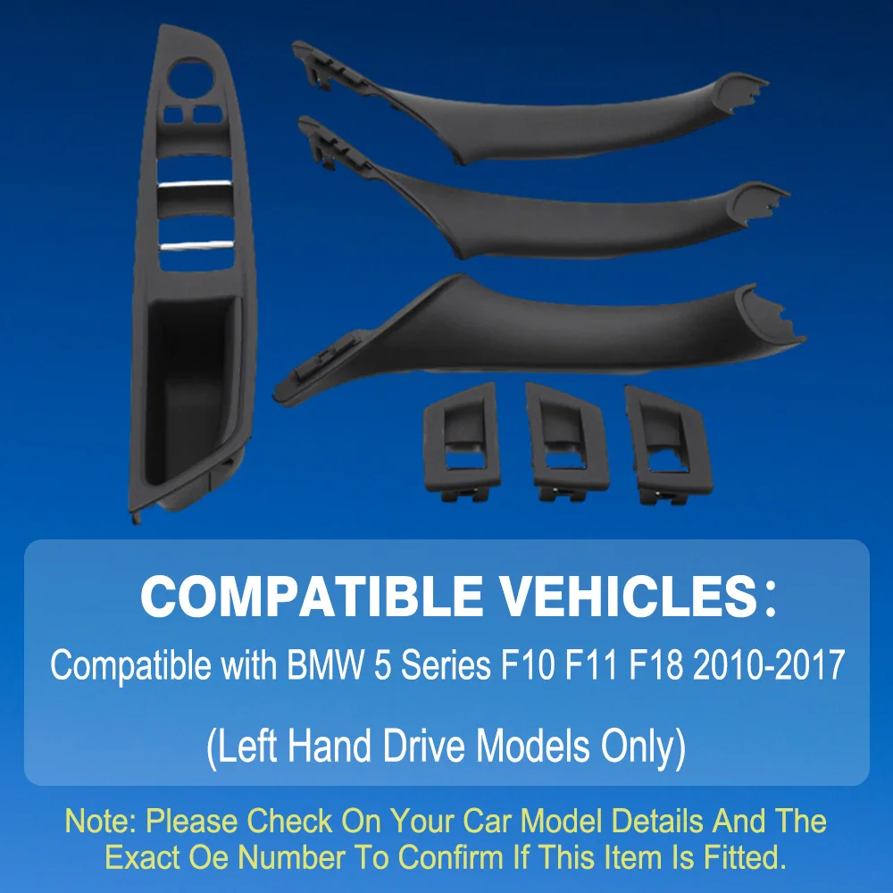 Interior Door Armrest Window Switch Panel Pull Handle Set 51417225873 51417225847 For BMW 5 Series F10 F11 F18 2010-2017