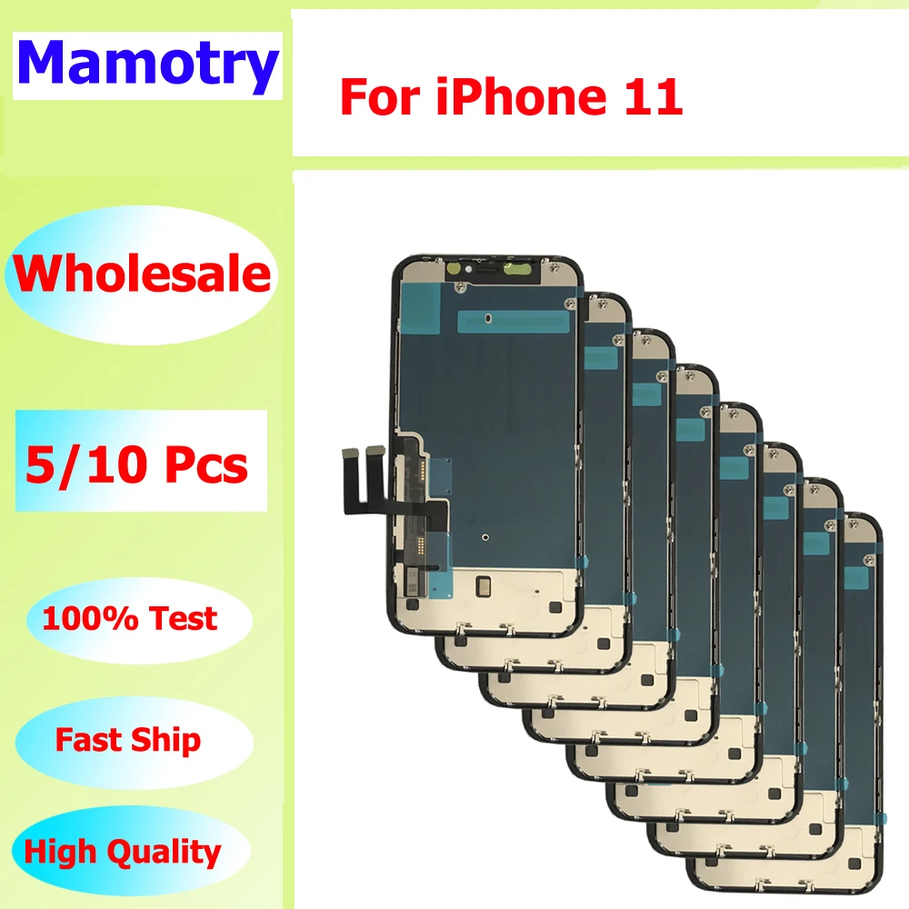 

Оптовая продажа, 5/10 шт./лот для iPhone 11, сенсорный ЖК-дисплей в сборе для IPHONE11