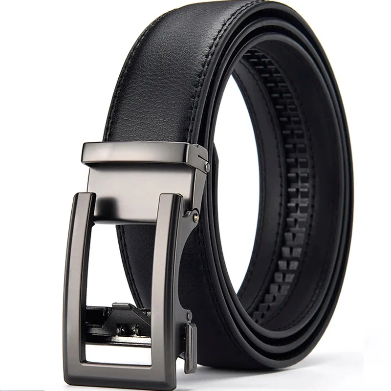 Fashionable and Versatile True Belt for Young Men, Casual Cowhide Belt, Simple Belt, Youth Business Trend