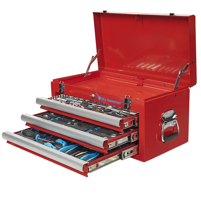 Practical Family Garage Tool Iron Cabinet, Three Pull Tool Set Small Iron Cabinet