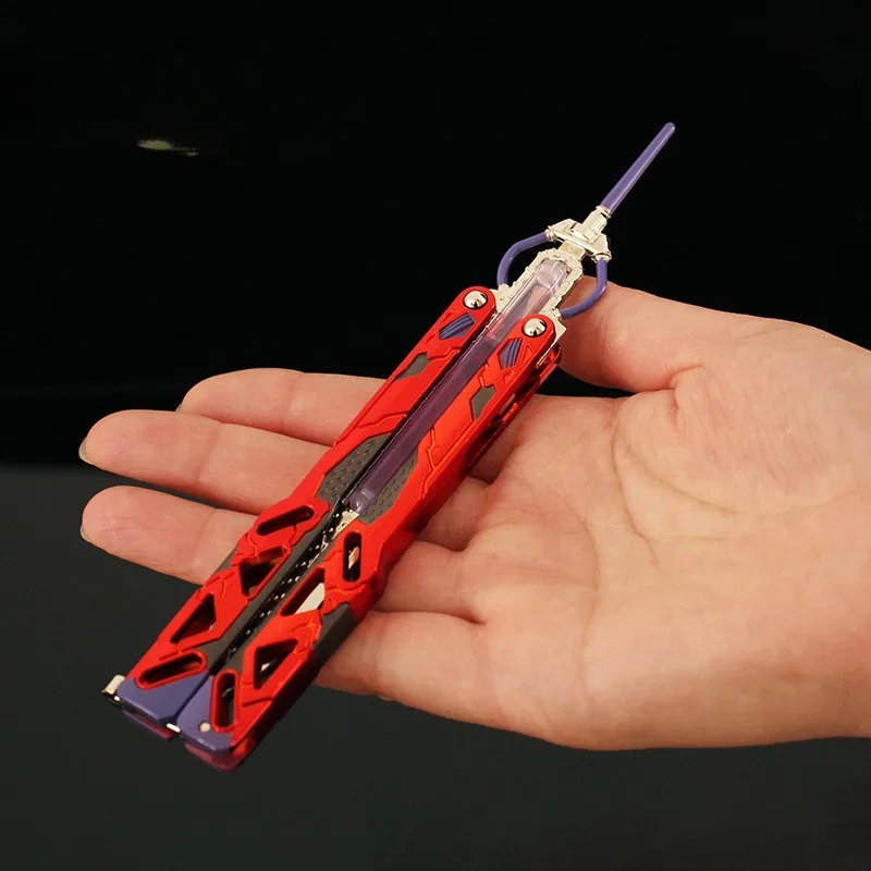 2024 Summer New Game Peripheral Heirloom Butterfly Knife Toy Alloy Ornaments Metal Props 21cm Personal Gift