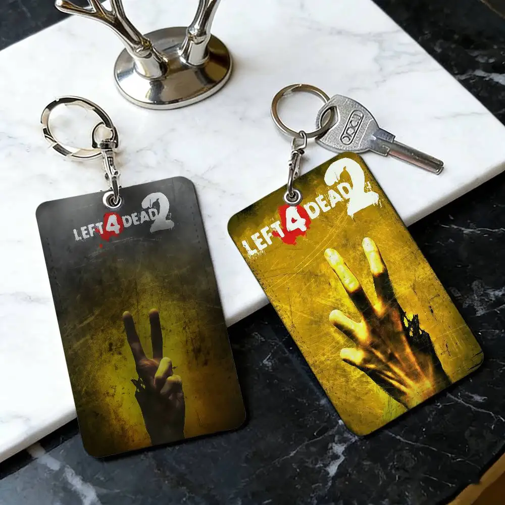 Game L-Left 4 Dead 2 Card Holder Men And Womenn Community Access Card Key Rings Accessories Gift