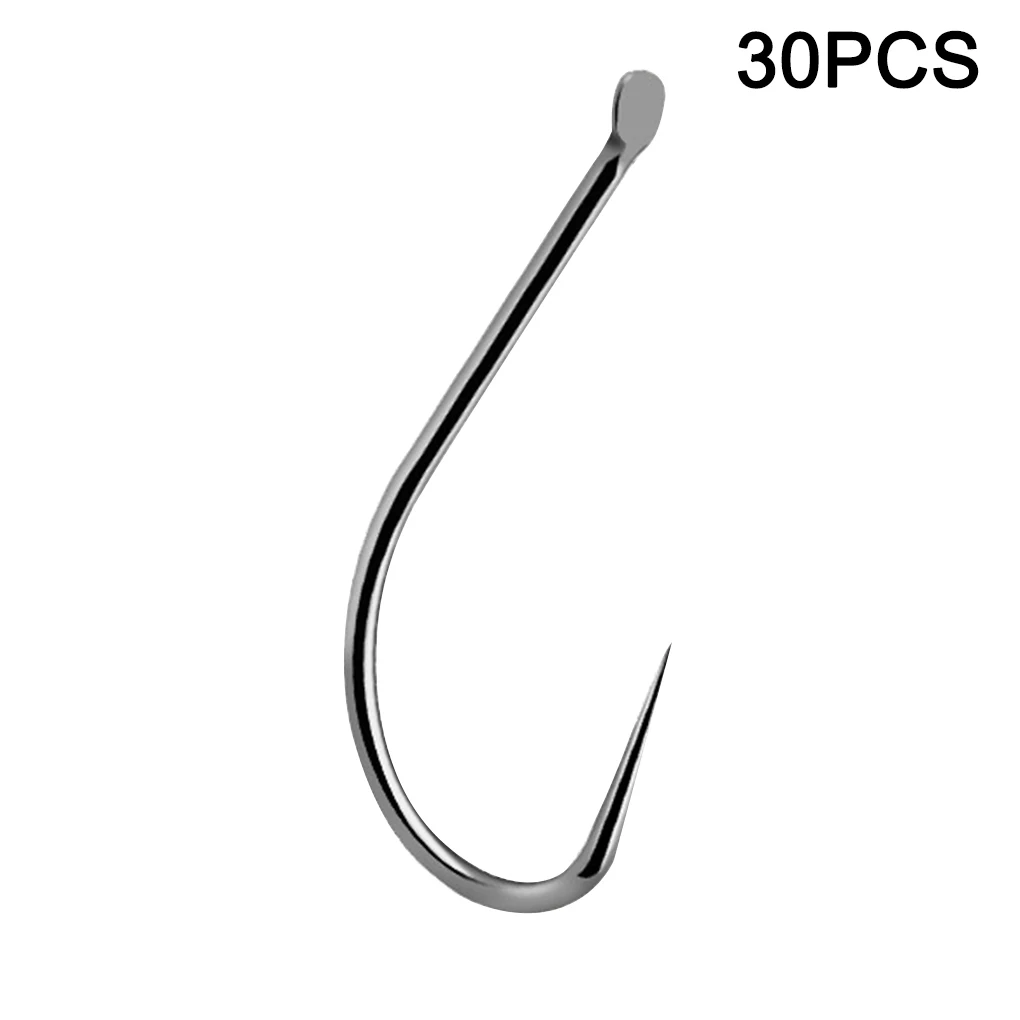 30 Pcs Titanium Alloy Hook No Barb Hardened Bait Holders Angling Tackles Fishing Gear Accessories