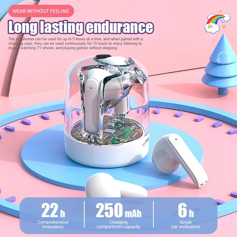 TWS Wireless Bluetooth Headset 5.3 Bluetooth Protocol Earplug Type Strong Endurance Gaming Competitive Headphones TWS Running