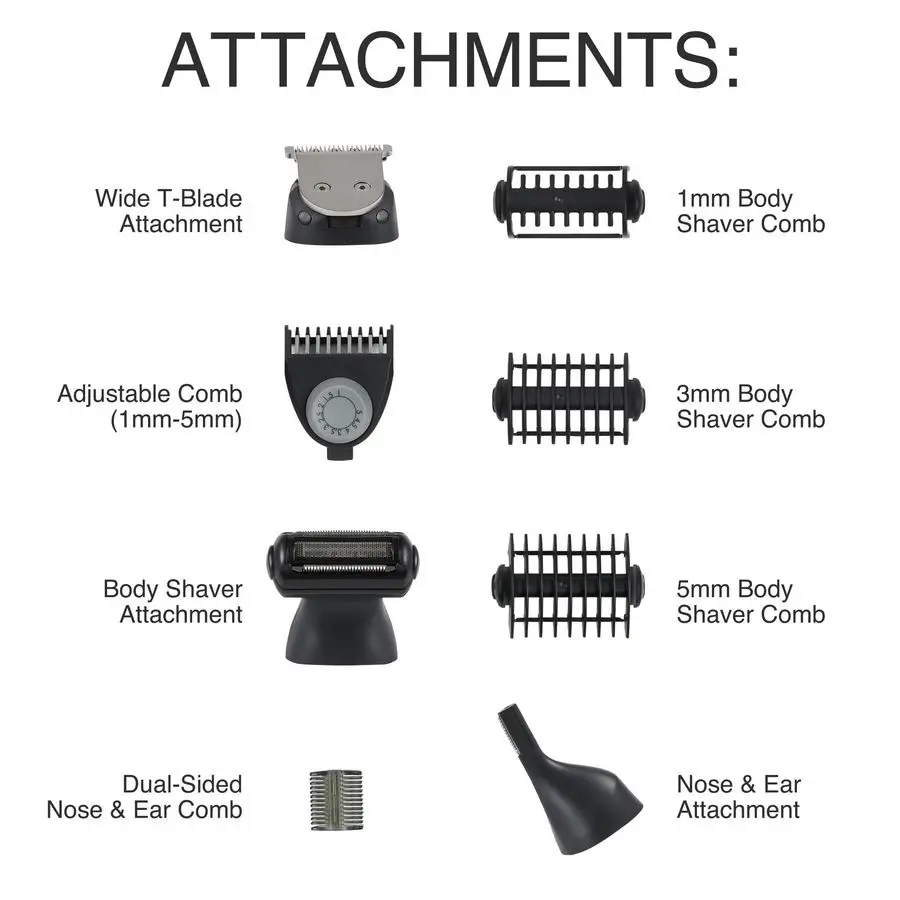 ONE Shave amp Groom MultiTool Electric Razor for Men, Foil Shaver with 4 FullSize Attachments amp 5 Adjustable Combs for Beard,