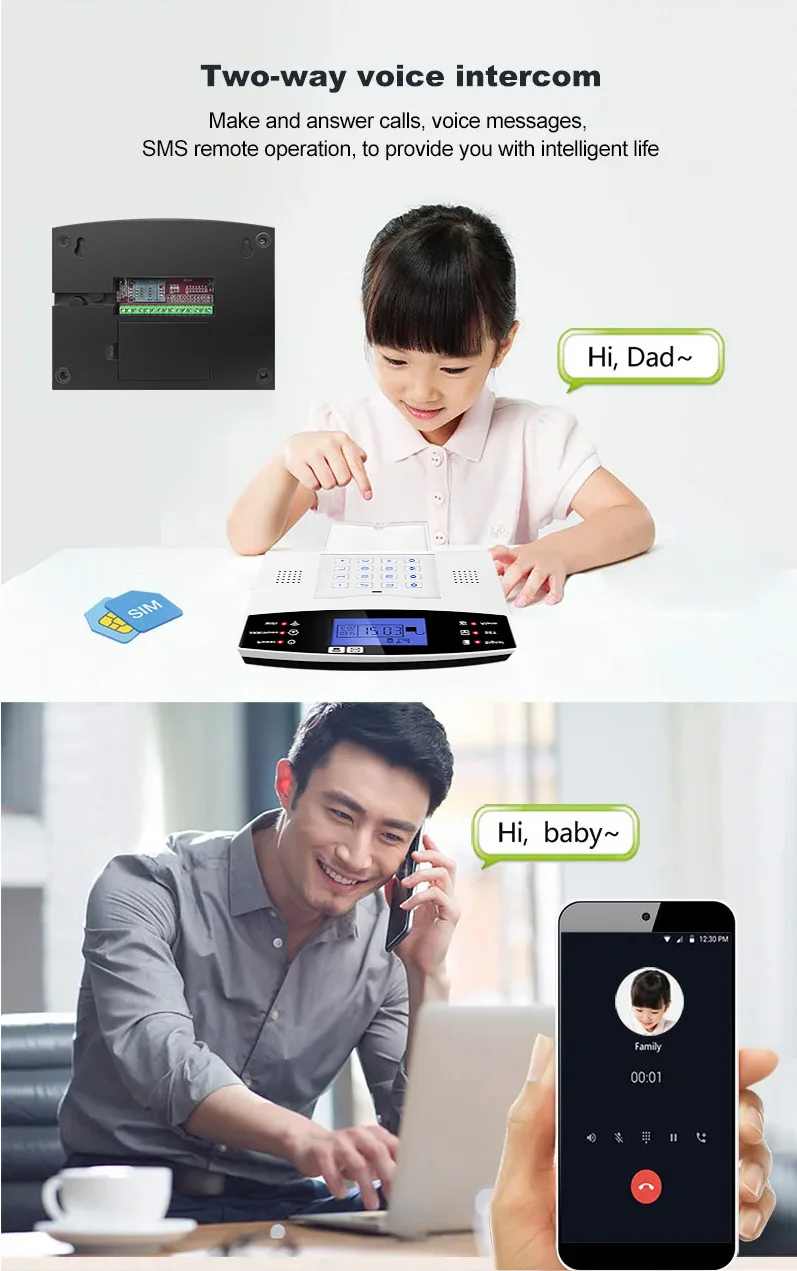 Sistema de Alarma de Seguridad para el Hogar DYGSM Tuya Smart 4G+Wifi, Sistema de Alarma Antirrobo Inalámbrico, Control 
