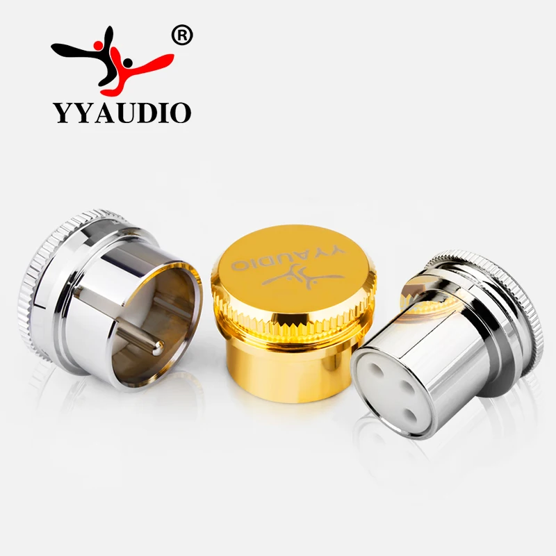 YYAUDIO High Performance Pure Copper Gold/Rhodium Plated XLR Balancing Cap XLR Shielding Cap Male and Female Shielding Cover