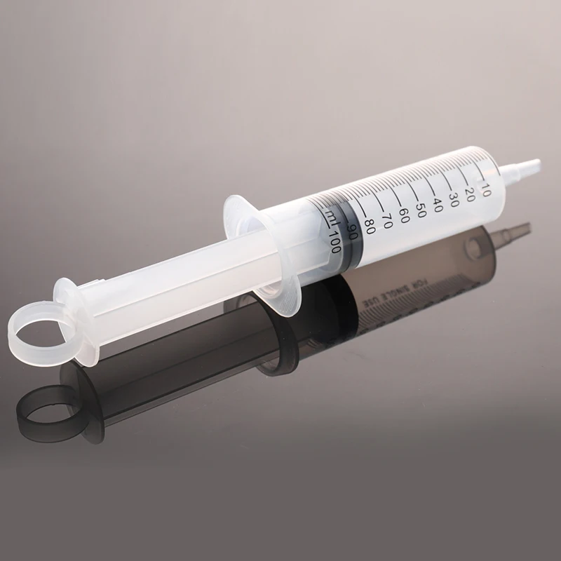 1pcs 100ml Large Capacity Syringe Reusable Pump Measuring With 1m Tube Feeding