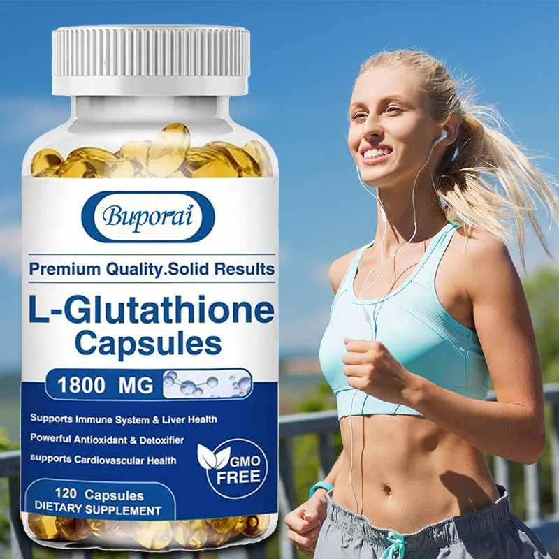 L-Glutathione Capsules 1800mg - Powerful Antioxidant, Supports The Immune System, Promotes Skin Health, Whitens & Reduces Spots