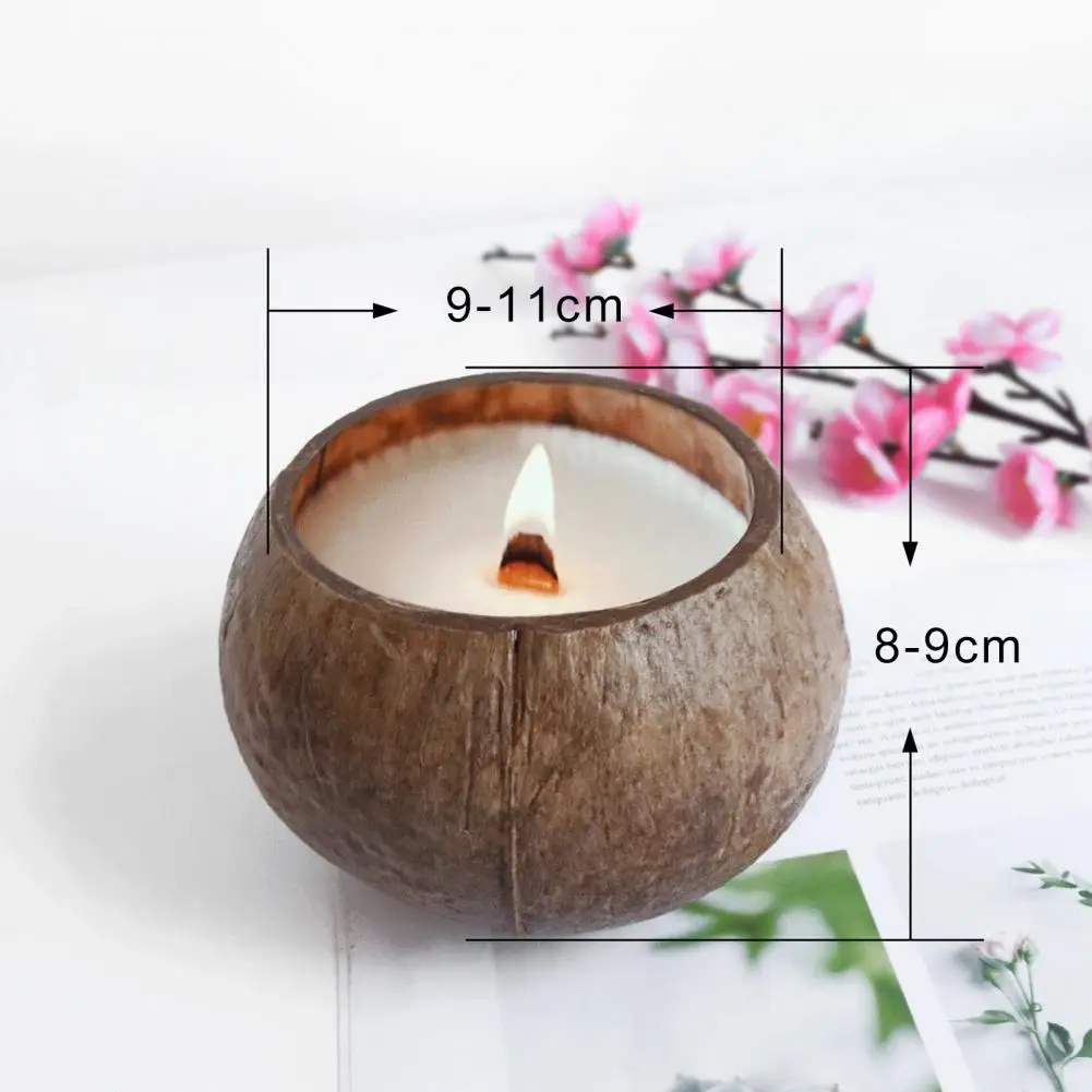 Fancy Coconut Shell Bowl Sturdy Candy Bowls Decorative Coconut Shell Candle Holder Bowl  Creative