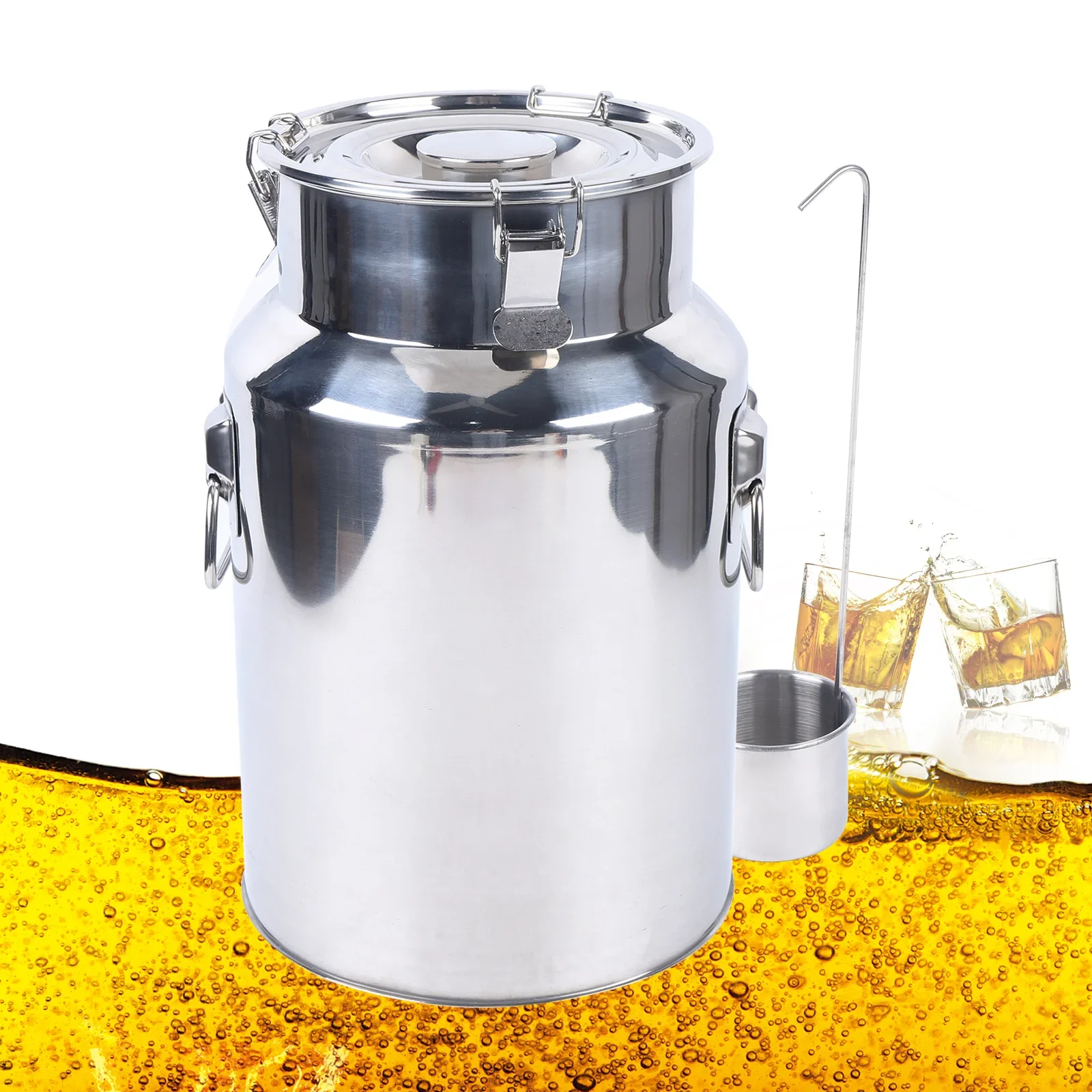 Stainless Steel Barrel 18L Fermenter Home For Home Brewing Wine Beer Making