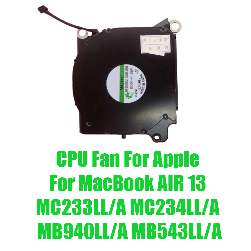 Für Apple Für MacBook AIR 13 MC233LL/A MC234LL/A MB940LL/A MB543LL/A DC5V Ersatz-Laptop-CPU-Lüfter