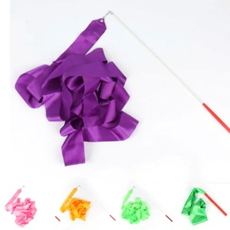 2M/4M/6M nastri colorati da palestra danza ritmica arte ginnastica balletto Streamer Twirling Stick per allenamento in palestra giochi sportivi