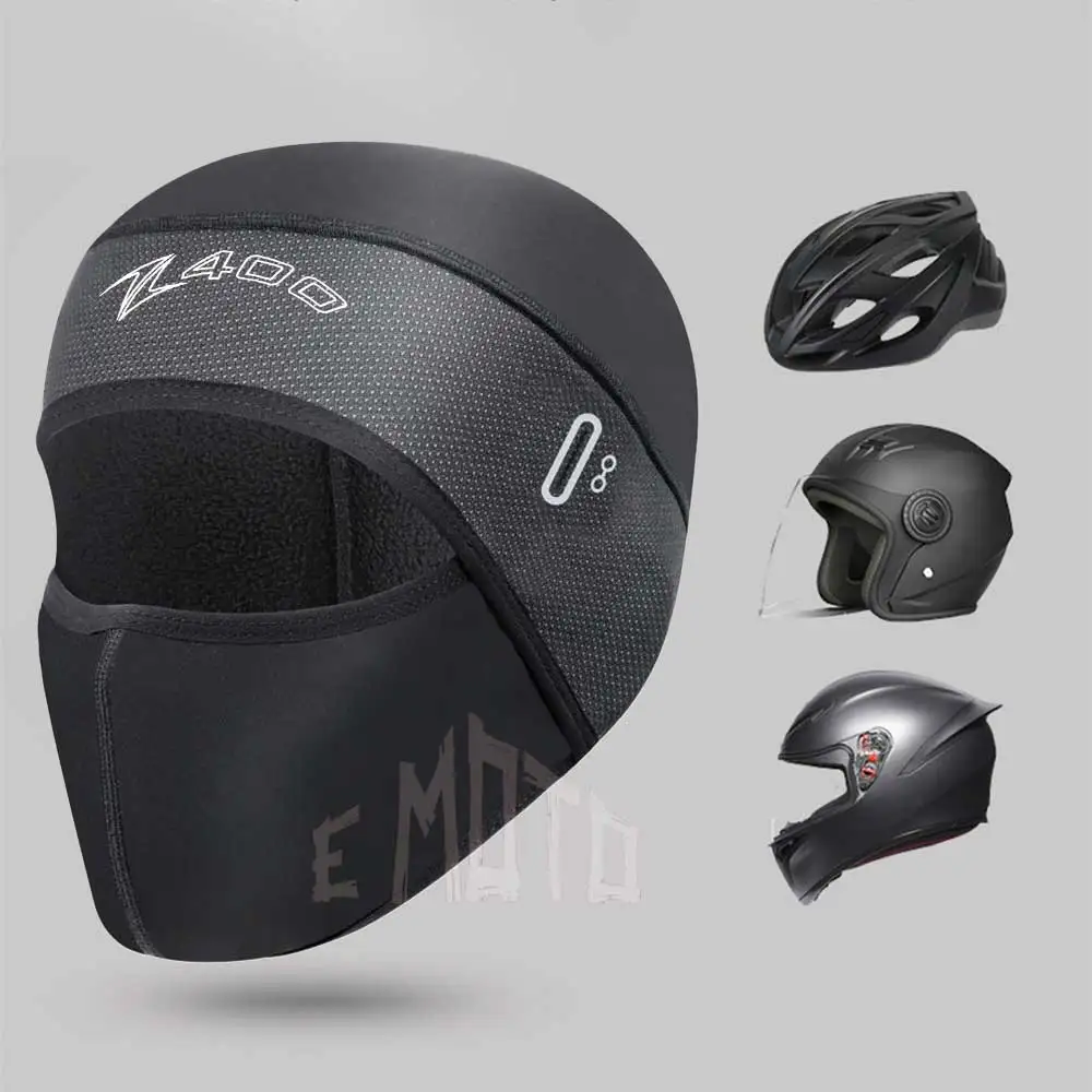 Casquettes chaudes pour ski en plein air, vélo, équitation, doublure de casque, casquette anti-transpiration, chapeaux de course pour hommes, accessoires pour kawasaki Z400